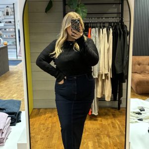 JDYMOON HW LONG SLIT SKIRT DB DNM