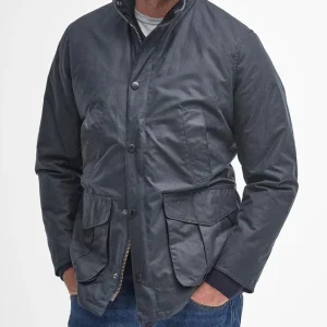 BARBOUR Hereford Wax Jacket - Navy