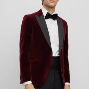 BOSS Hutson Tuxedo Blazer - Wine Red