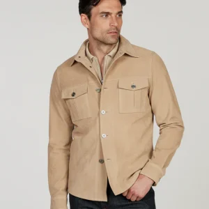 STENSTRÖMS Suede Overshirt - Beige