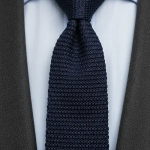 AMANDA CHRISTENSEN Knitted Tie - Navy